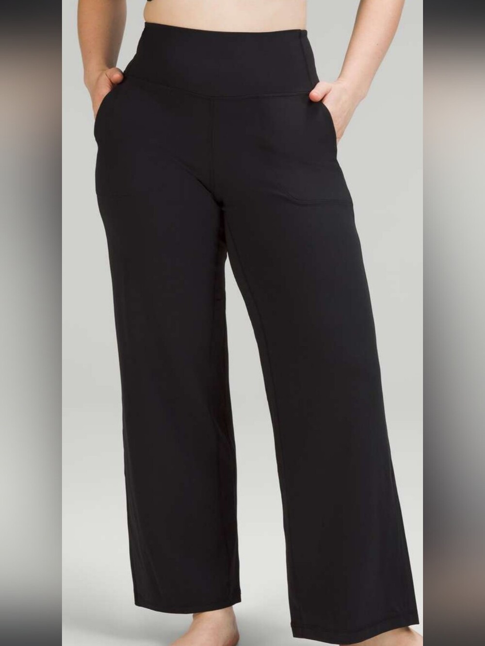 lululemon athletica Black Wide-Leg High-Rise Pants